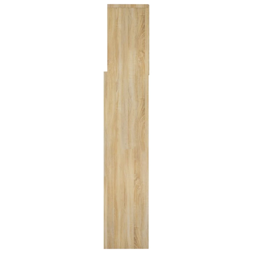 vidaXL Tăblie de pat cu dulap, stejar sonoma, 160x19x103,5 cm