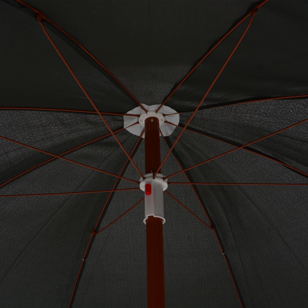 vidaXL Umbrelă de soare cu stâlp din oțel, antracit, 240 cm