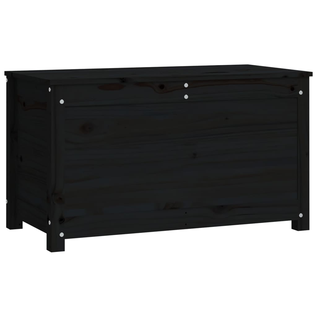 vidaXL Cutie de depozitare, negru, 80x40x45,5 cm, lemn masiv de pin