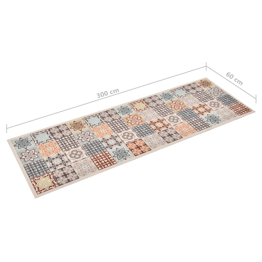 vidaXL Covoraș de bucătărie lavabil, 60x300 cm, model mozaic