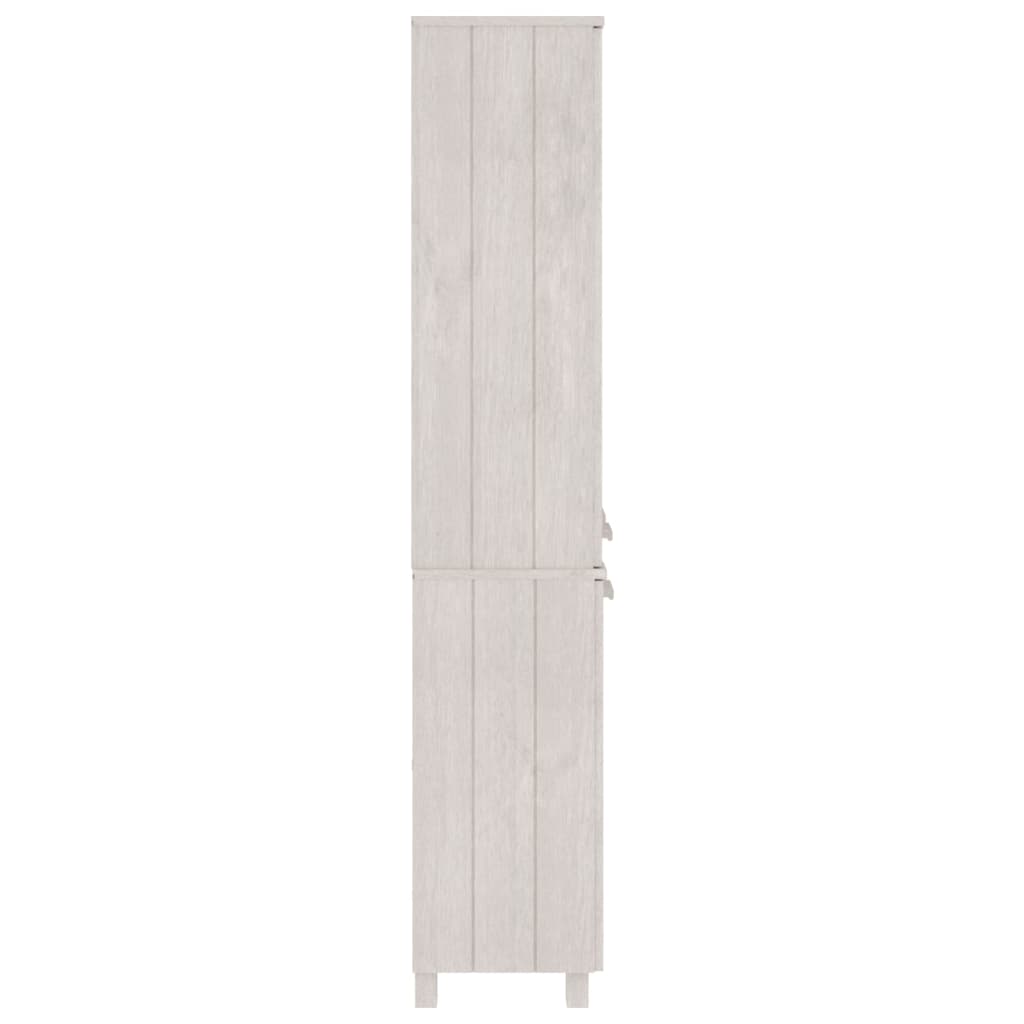 vidaXL Dulap înalt „HAMAR”, alb, lemn masiv de pin