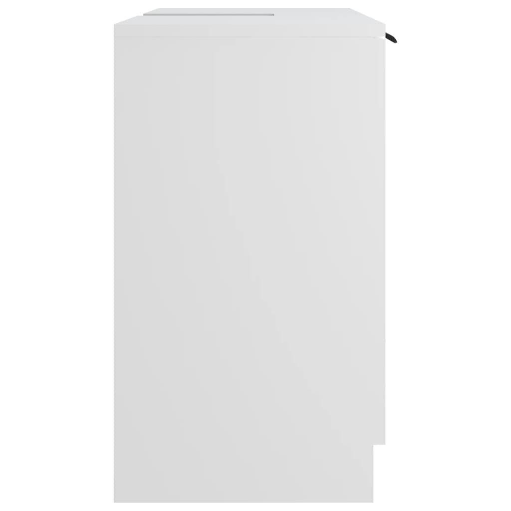 vidaXL Dulap de baie, alb, 64,5x33,5x59 cm, lemn compozit