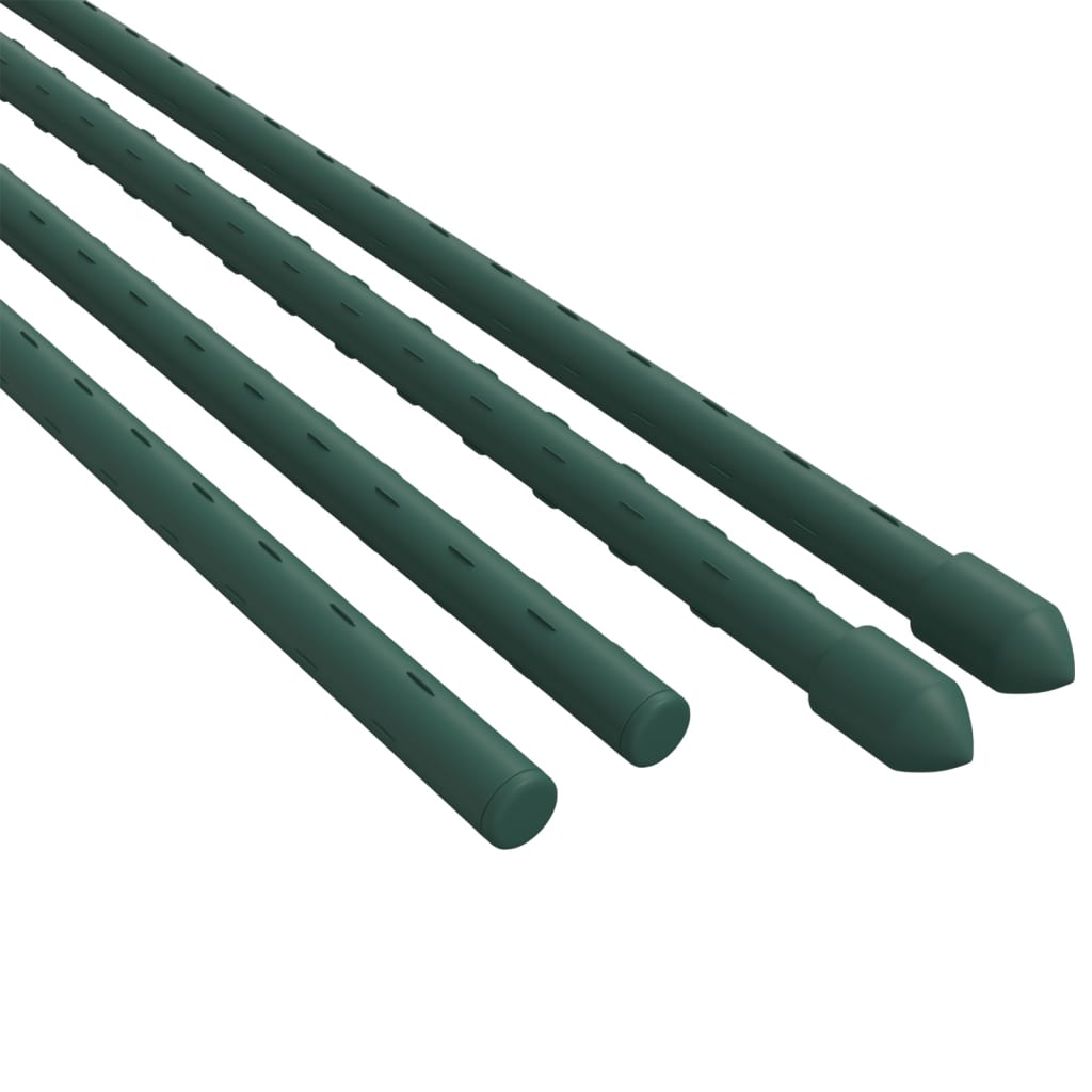 vidaXL Țăruși pentru plante de grădină, 30 buc., verde, 90 cm, oțel