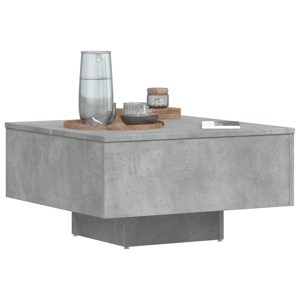vidaXL Măsuță de cafea, gri beton, 60x60x31,5 cm, PAL