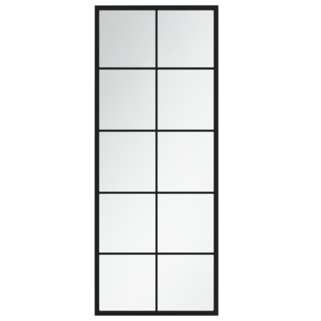 vidaXL Oglindă de perete, negru, 100x40 cm, metal