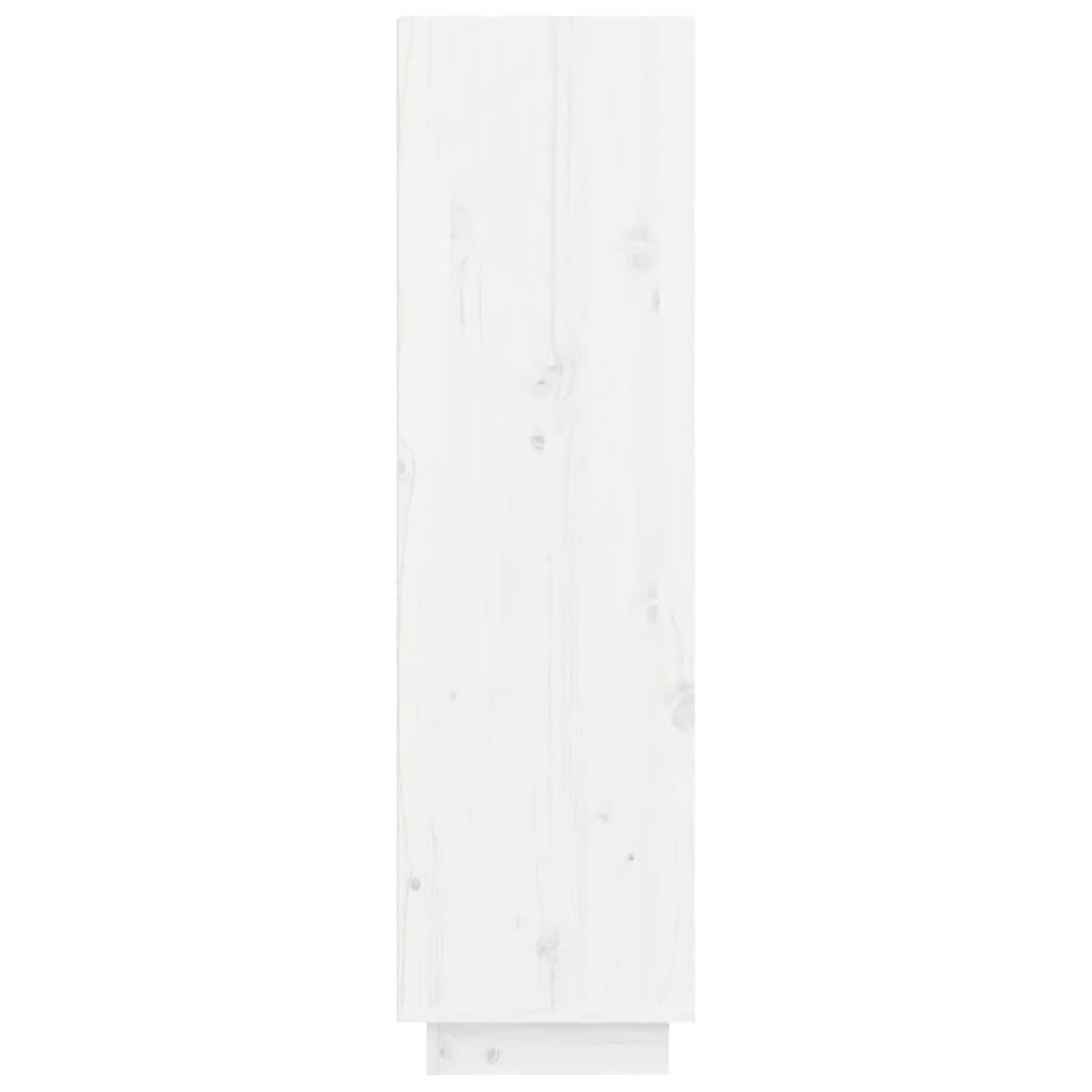 vidaXL Pantofar, alb, 60x34x105 cm, lemn masiv de pin