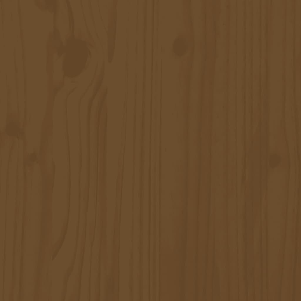 vidaXL Pat pentru seniori, maro miere, 140x200 cm, lemn masiv de pin