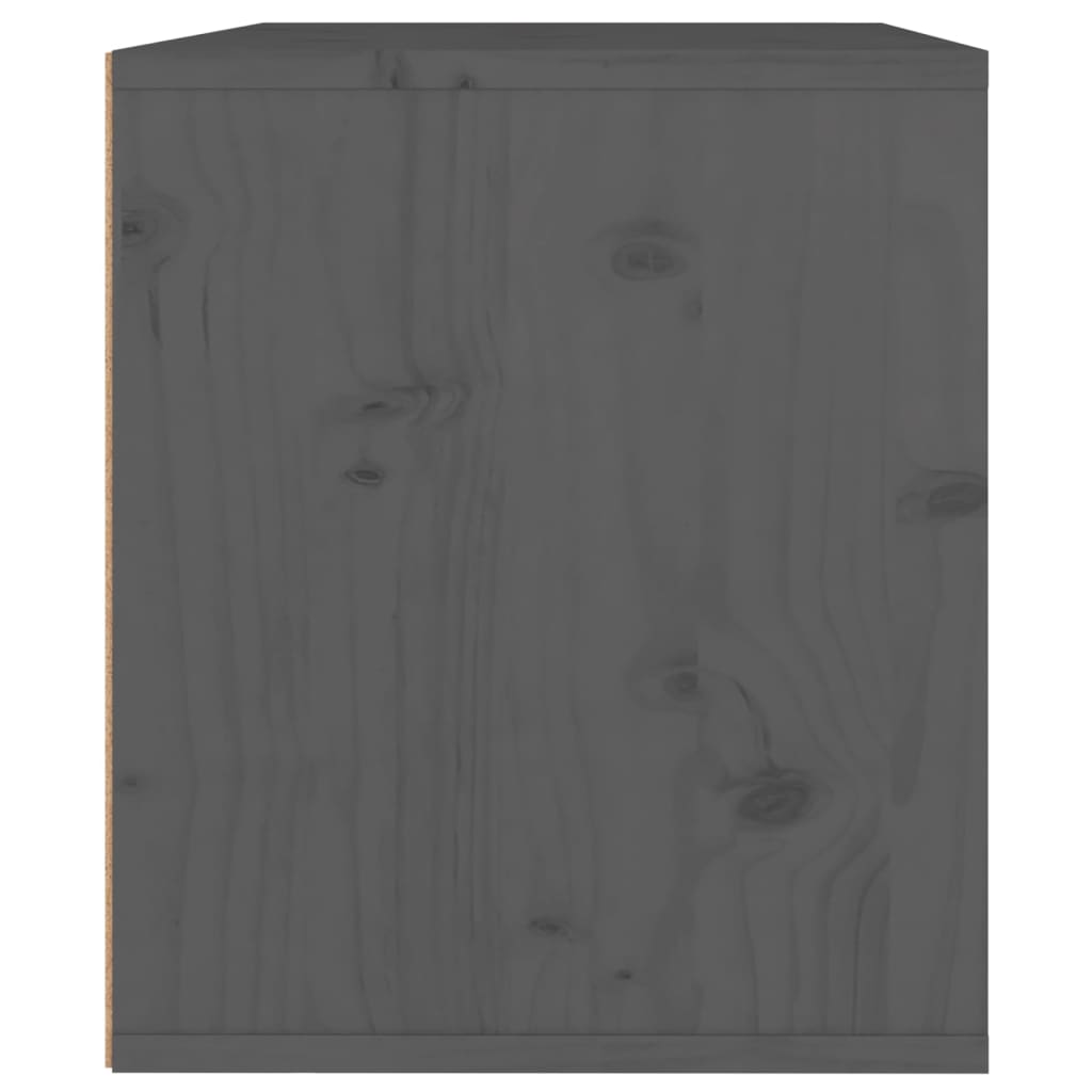 vidaXL Dulap de perete, gri, 45x30x35 cm, lemn masiv de pin