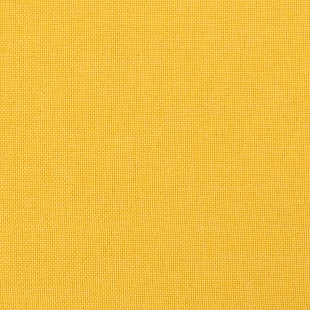 vidaXL Taburet, galben muștar, 45x29,5x35 cm, textil și piele eco
