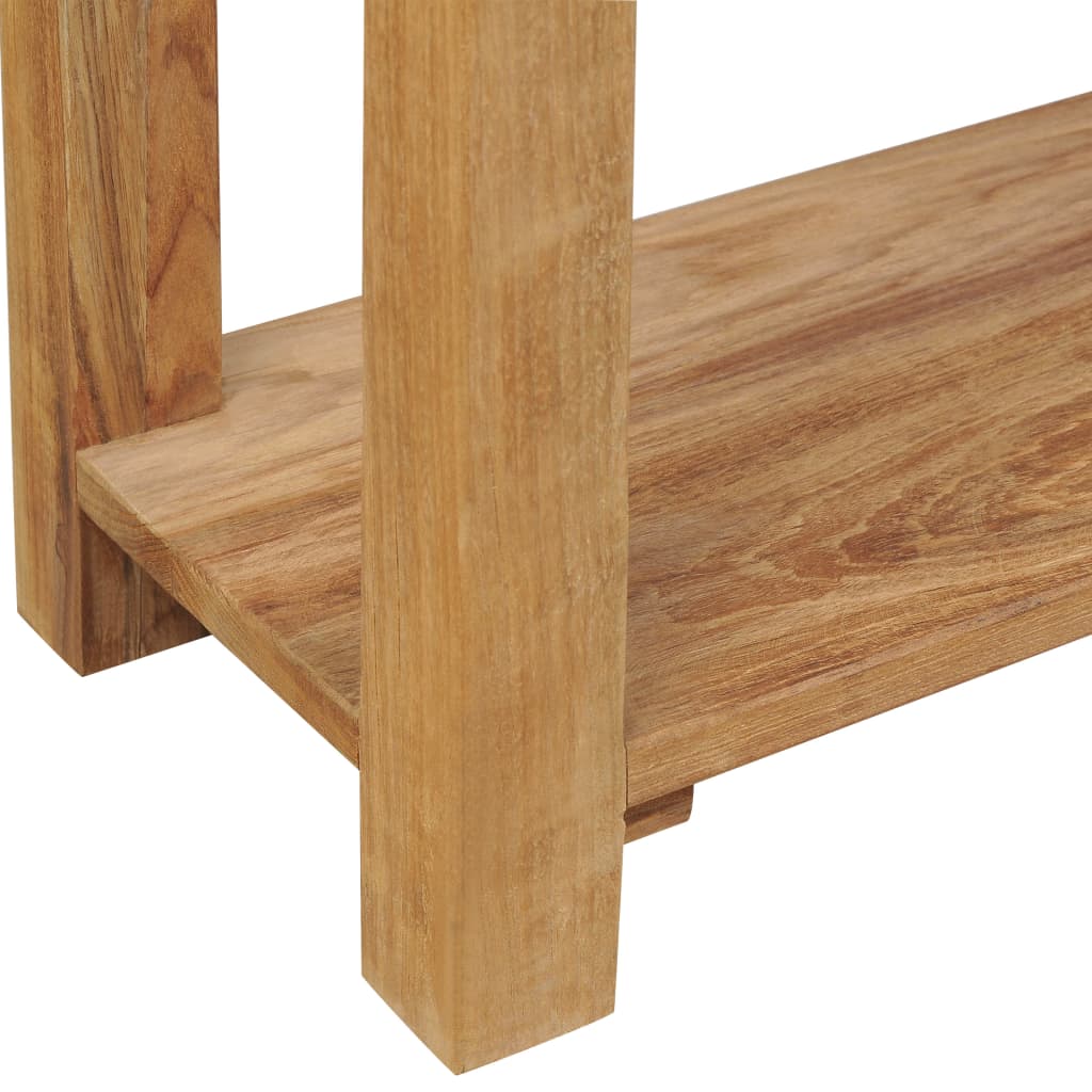 vidaXL Masă consolă din lemn masiv de tec, 120 x 30 x 80 cm