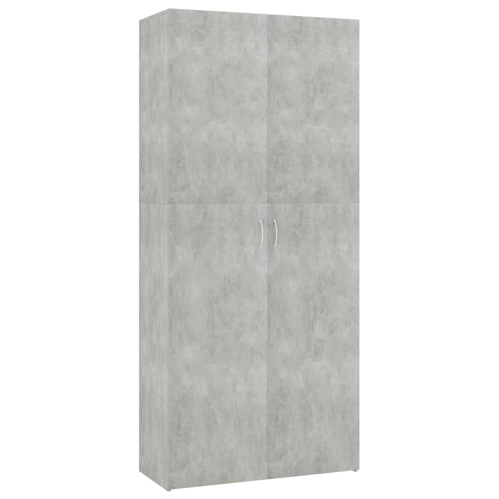vidaXL Pantofar, gri beton, 80x35,5x180 cm, PAL