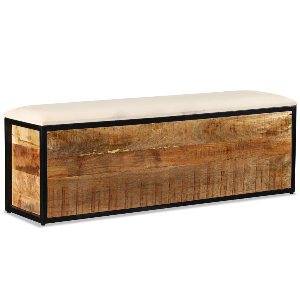 vidaXL Bancă depozitare cu 3 sertare, lemn masiv de mango 120x30x40 cm