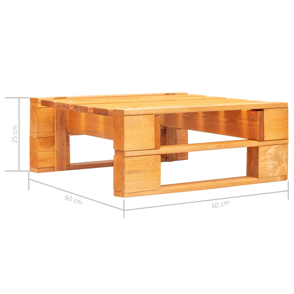 vidaXL Set mobilier paleți, 4 piese, maro miere, lemn de pin tratat