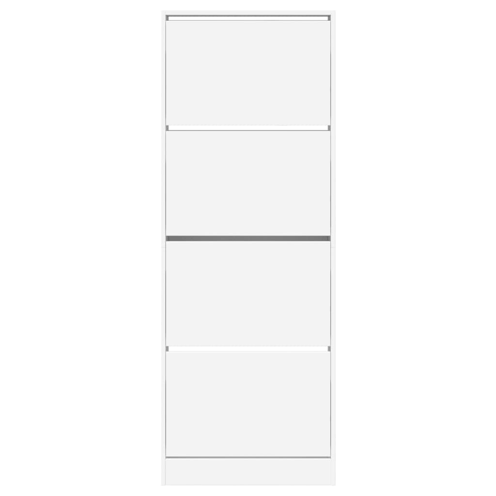 vidaXL Pantofar, alb, 60x21x163,5 cm, lemn compozit