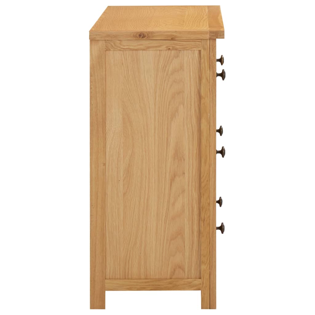 vidaXL Dulap cu sertare, 80 x 35 x 75 cm, lemn masiv stejar