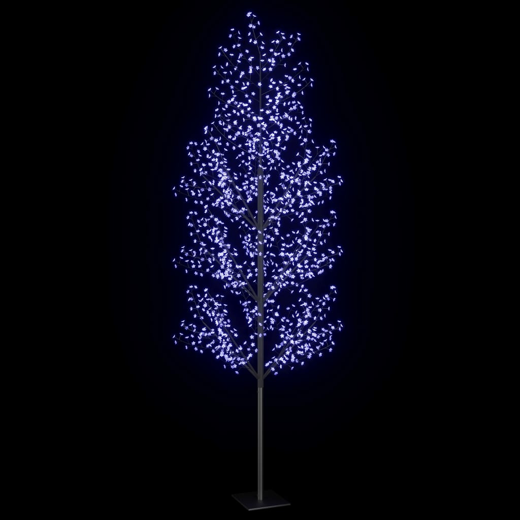 vidaXL Pom Crăciun, 1200 LED-uri lumină albastră flori de cireș 400 cm