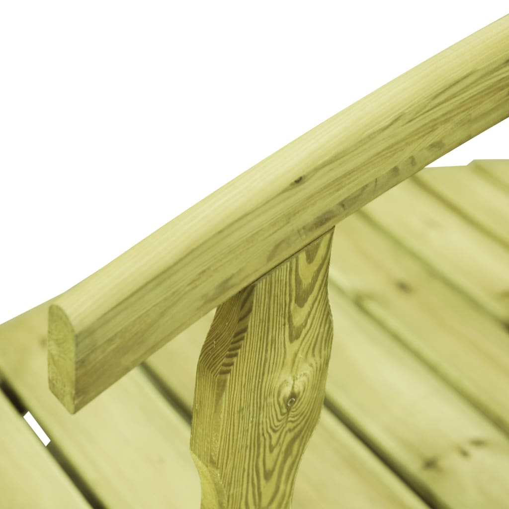 vidaXL Pod de grădină, 170x74x105 cm, lemn masiv pin tratat, B-Stock