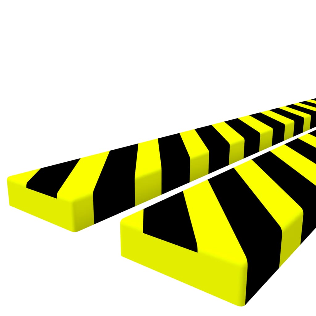 vidaXL Protecții de colț, 2 buc., galben și negru, 6x2x101,5 cm, PU