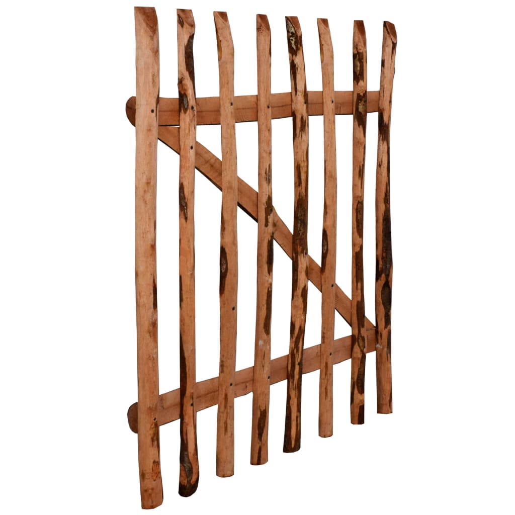 vidaXL Poartă de gard simplă, lemn de alun tratat, 100x120 cm