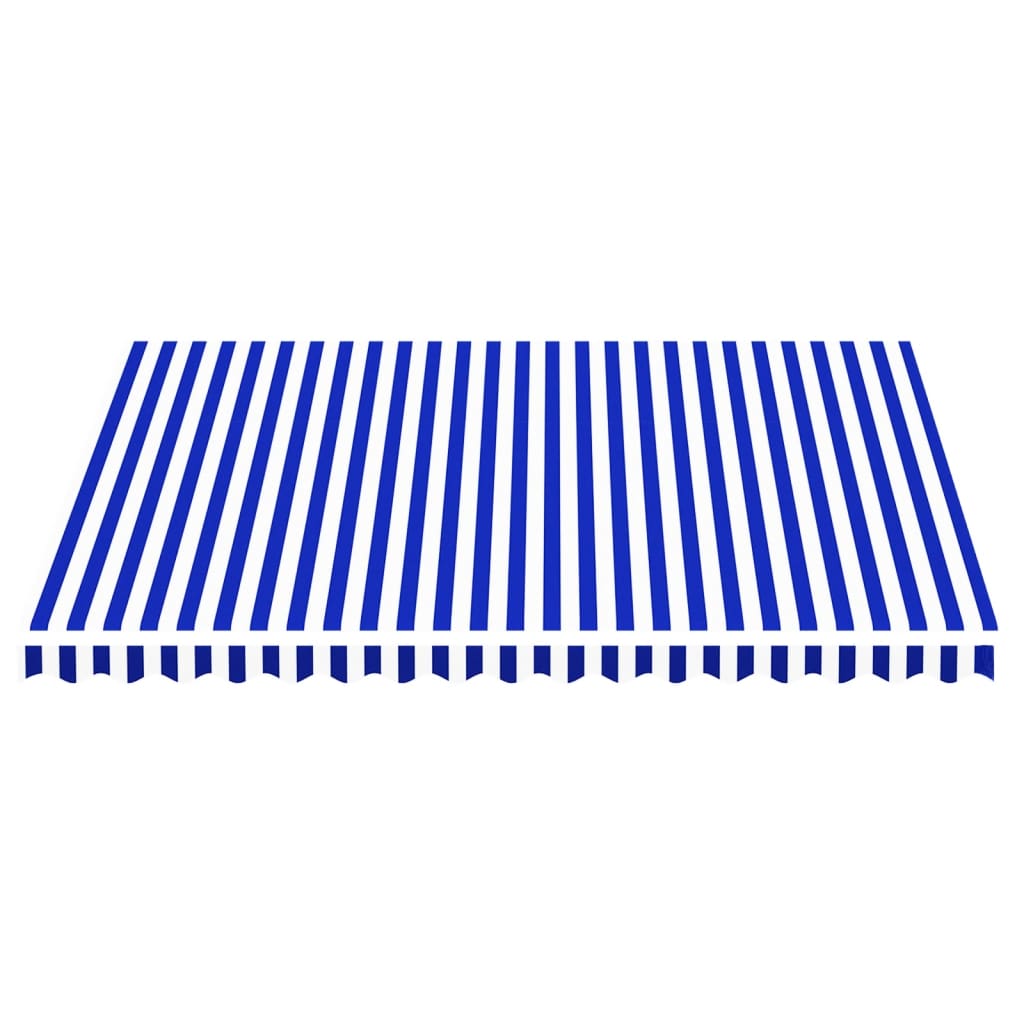 vidaXL Pânză de rezervă copertină, albastru și alb, 4x3,5 m