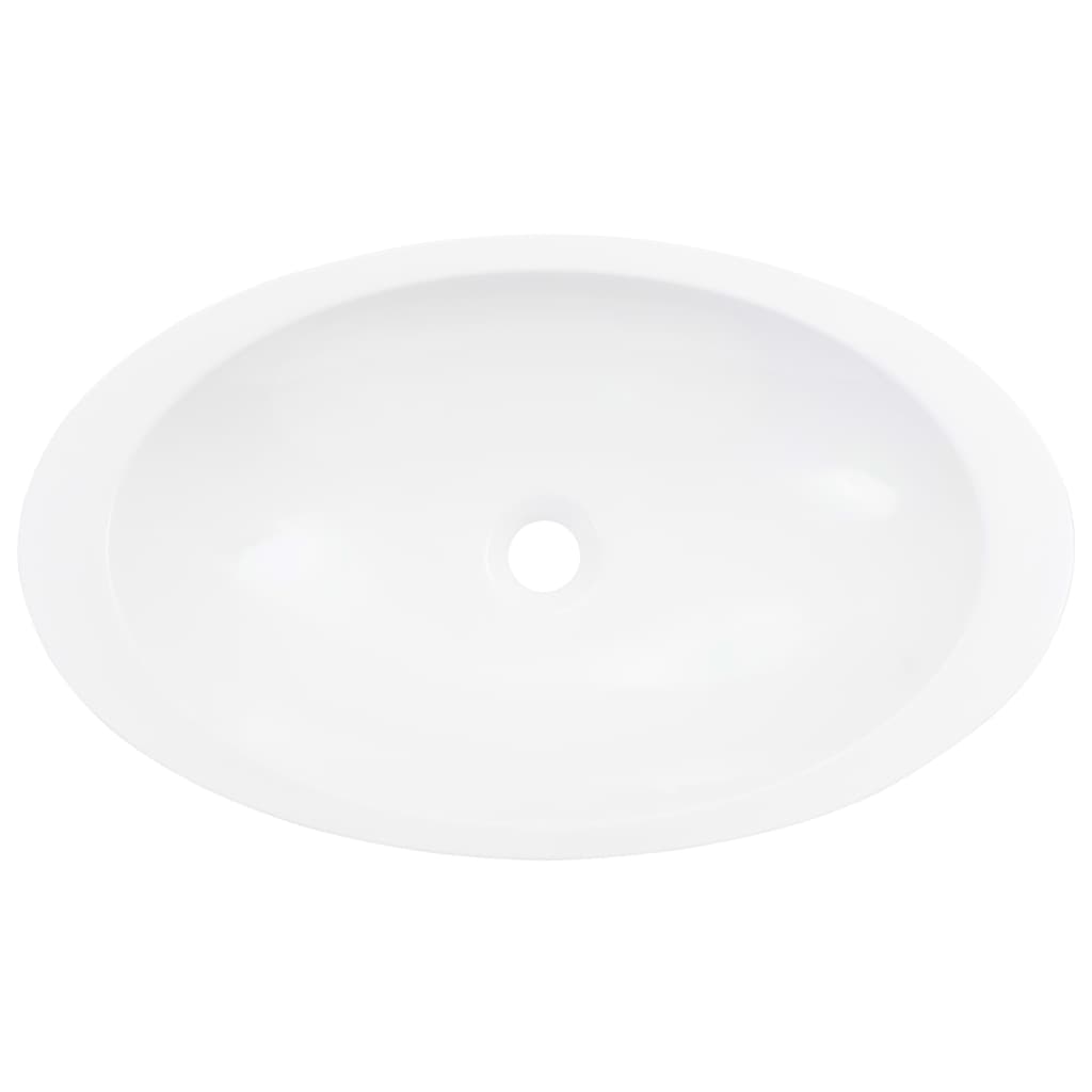 vidaXL Chiuvetă, alb, 59,3 x 35,1 x 10,7 cm, compozit mineral/marmură