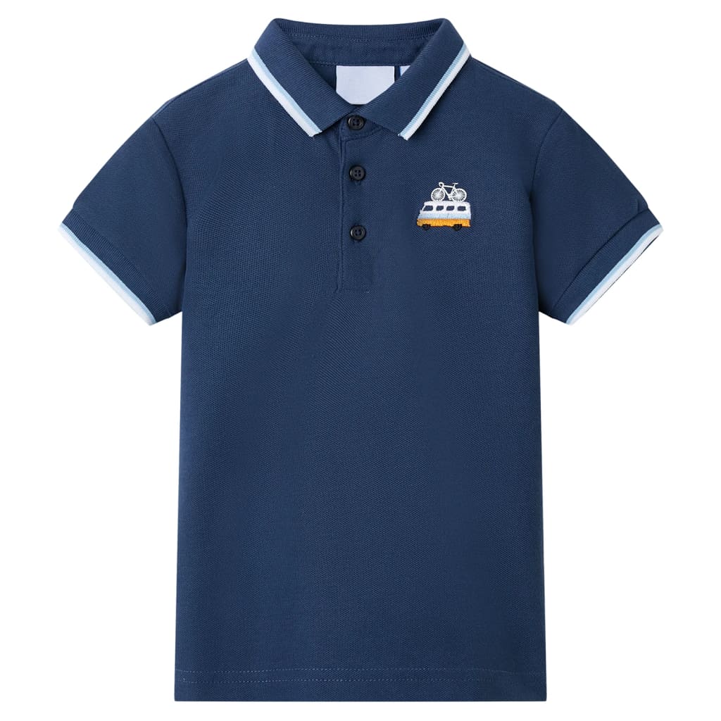 Tricou polo pentru copii, albastru închis, 92