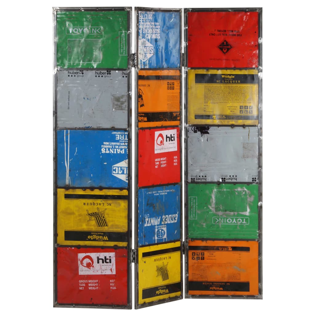 vidaXL Separator de cameră, multicolor, 45x17x167 cm, fier