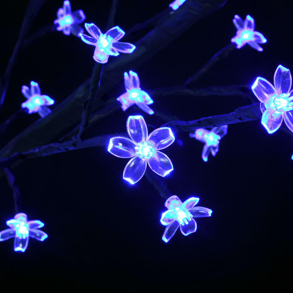 vidaXL Pom Crăciun, 600 LED-uri lumină albastră, flori de cireș 300 cm
