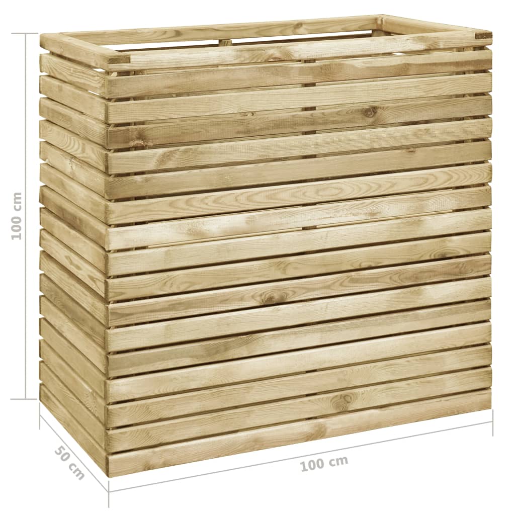 vidaXL Strat înălțat, 100x50x100 cm, lemn de pin tratat