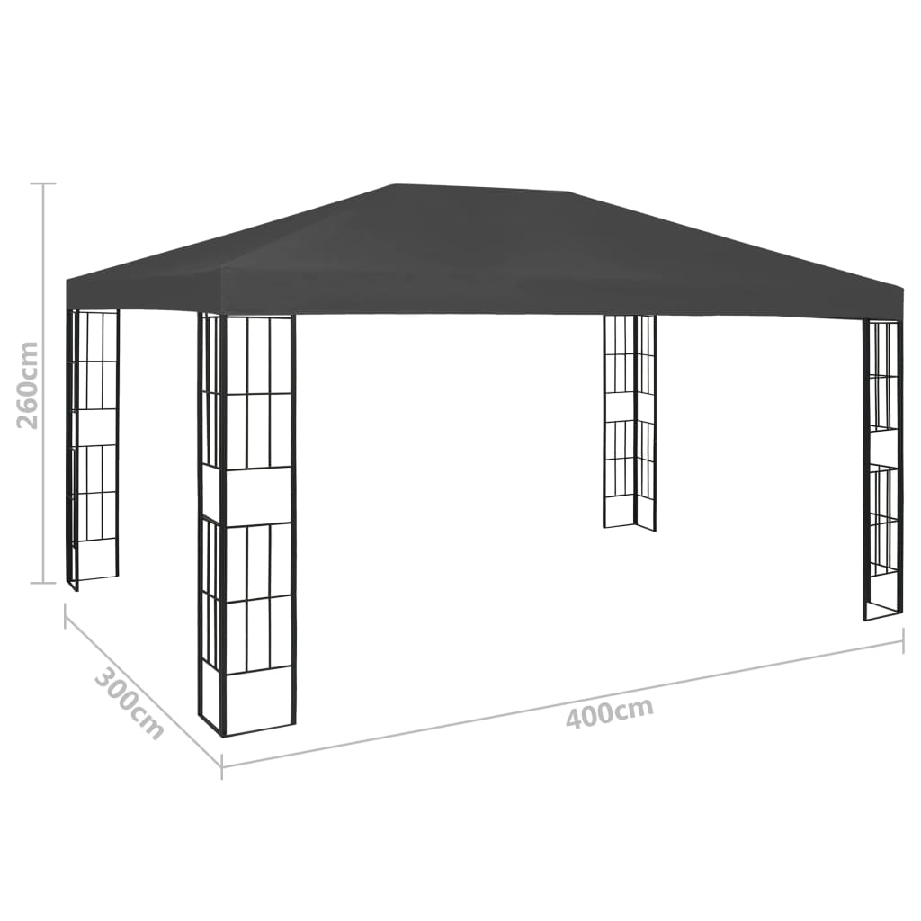 vidaXL Pavilion, antracit, 3 x 4 m