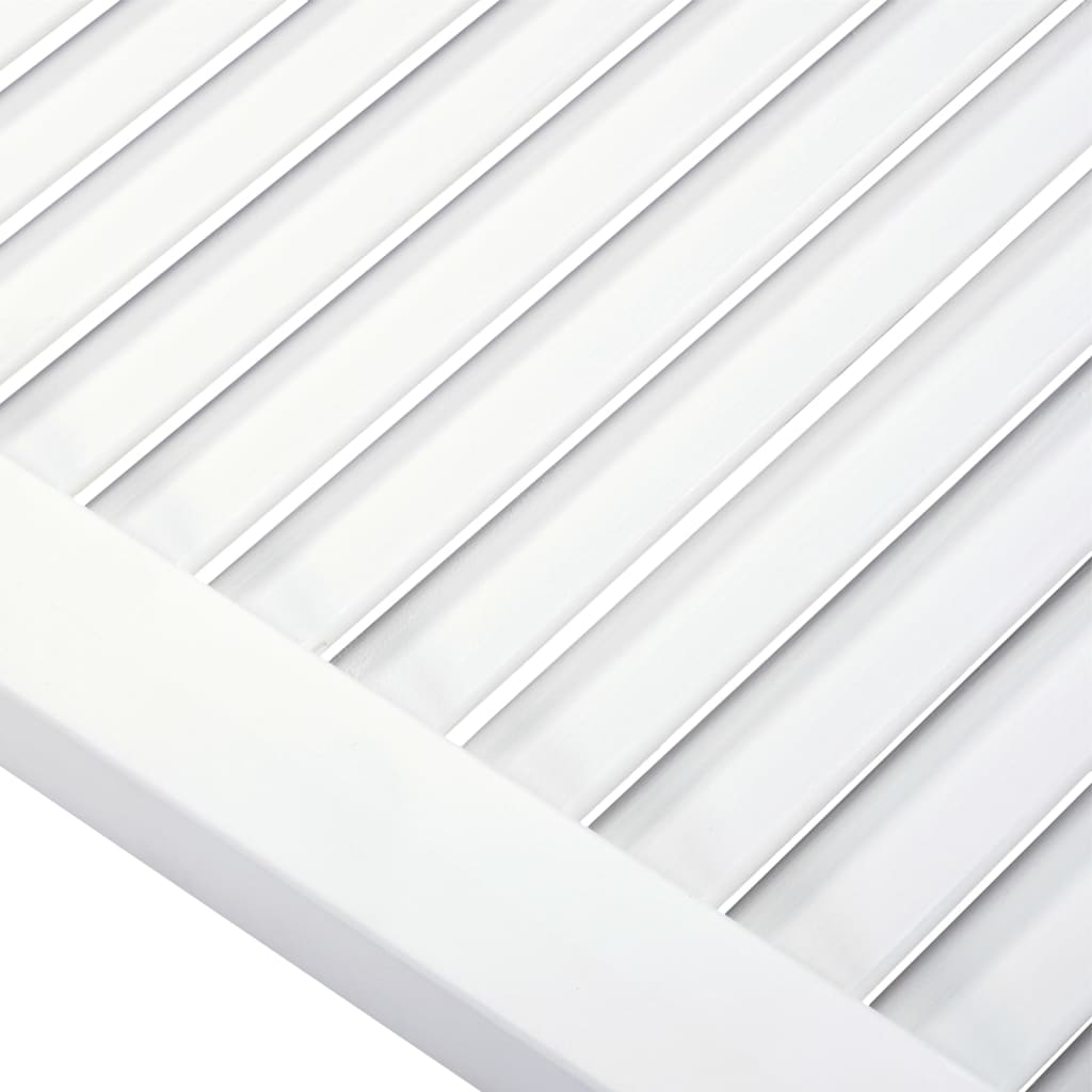 vidaXL Ușă de dulap design lambriu, alb, 99,3x49,4 cm, lemn masiv pin