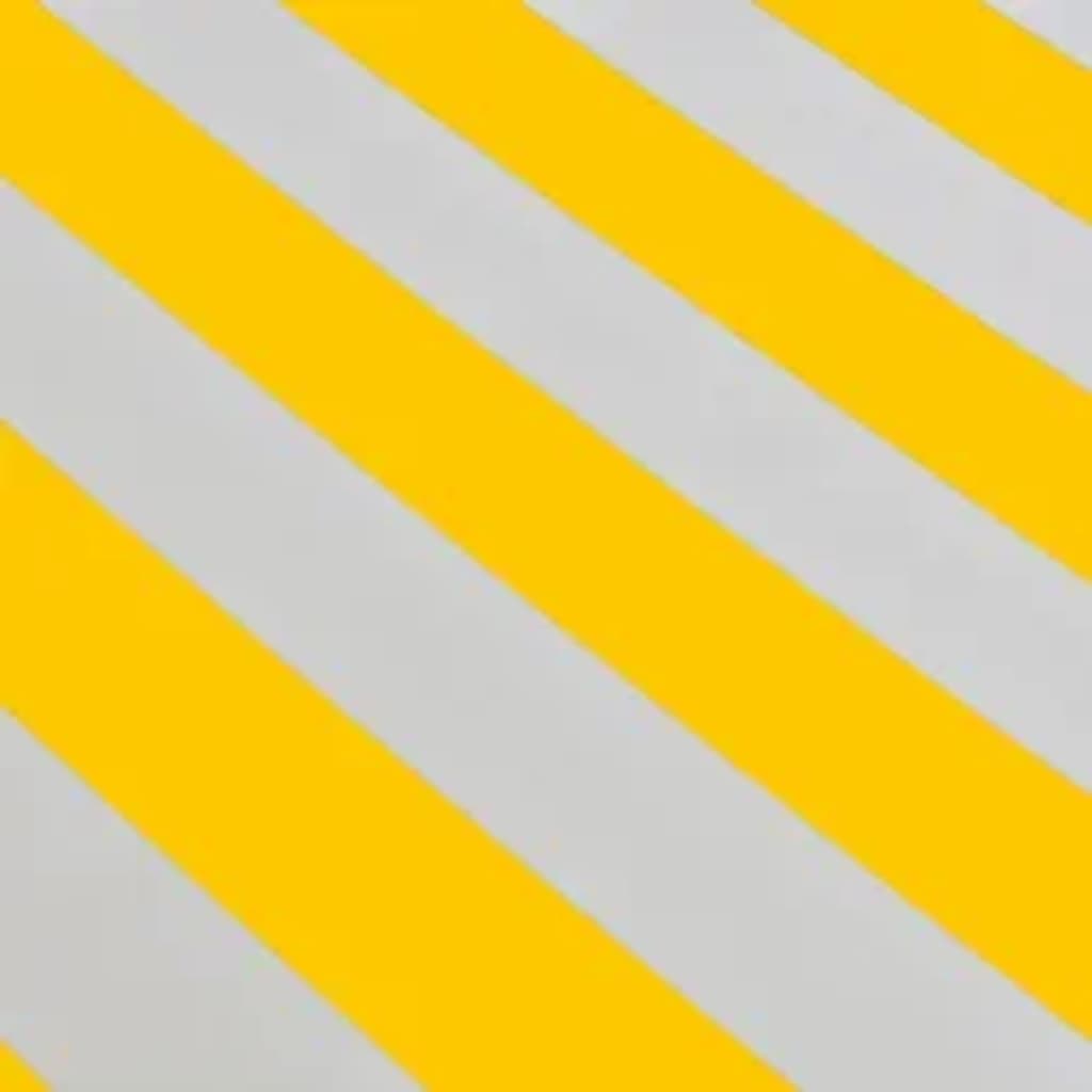 vidaXL Copertină pliabilă acționată manual, galben/alb, 600 cm