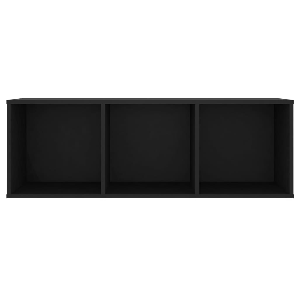 vidaXL Comodă TV, negru, 107x35x37 cm, lemn prelucrat
