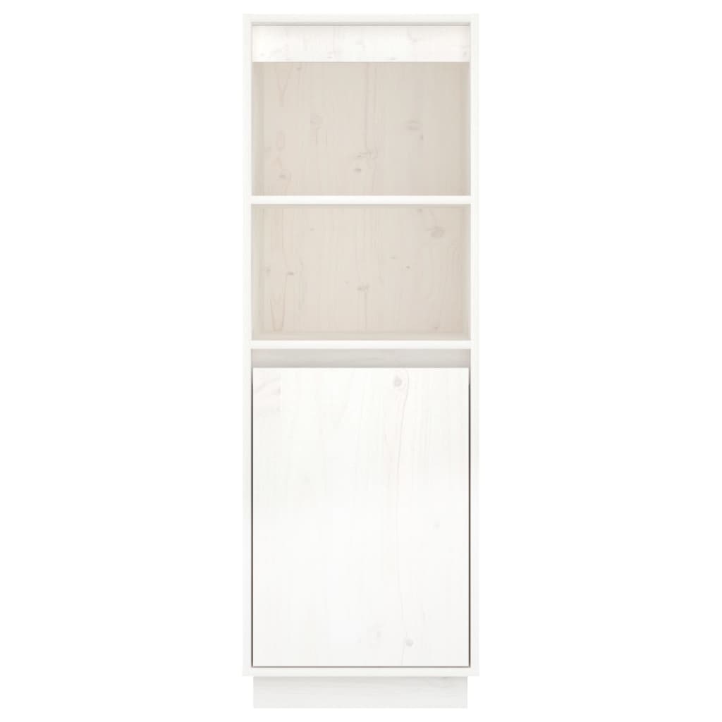 vidaXL Dulap înalt, alb, 37x34x110 cm, lemn masiv de pin