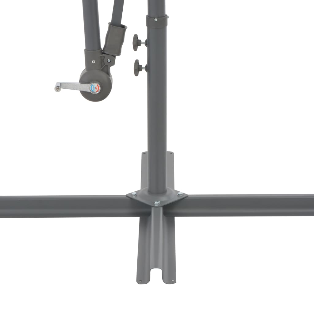 vidaXL Umbrelă suspendată cu stâlp din aluminiu, albastru, 300 cm