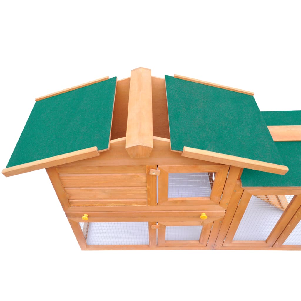 vidaXL Cușcă de exterior pentru iepuri, adăpost animale mici, lemn