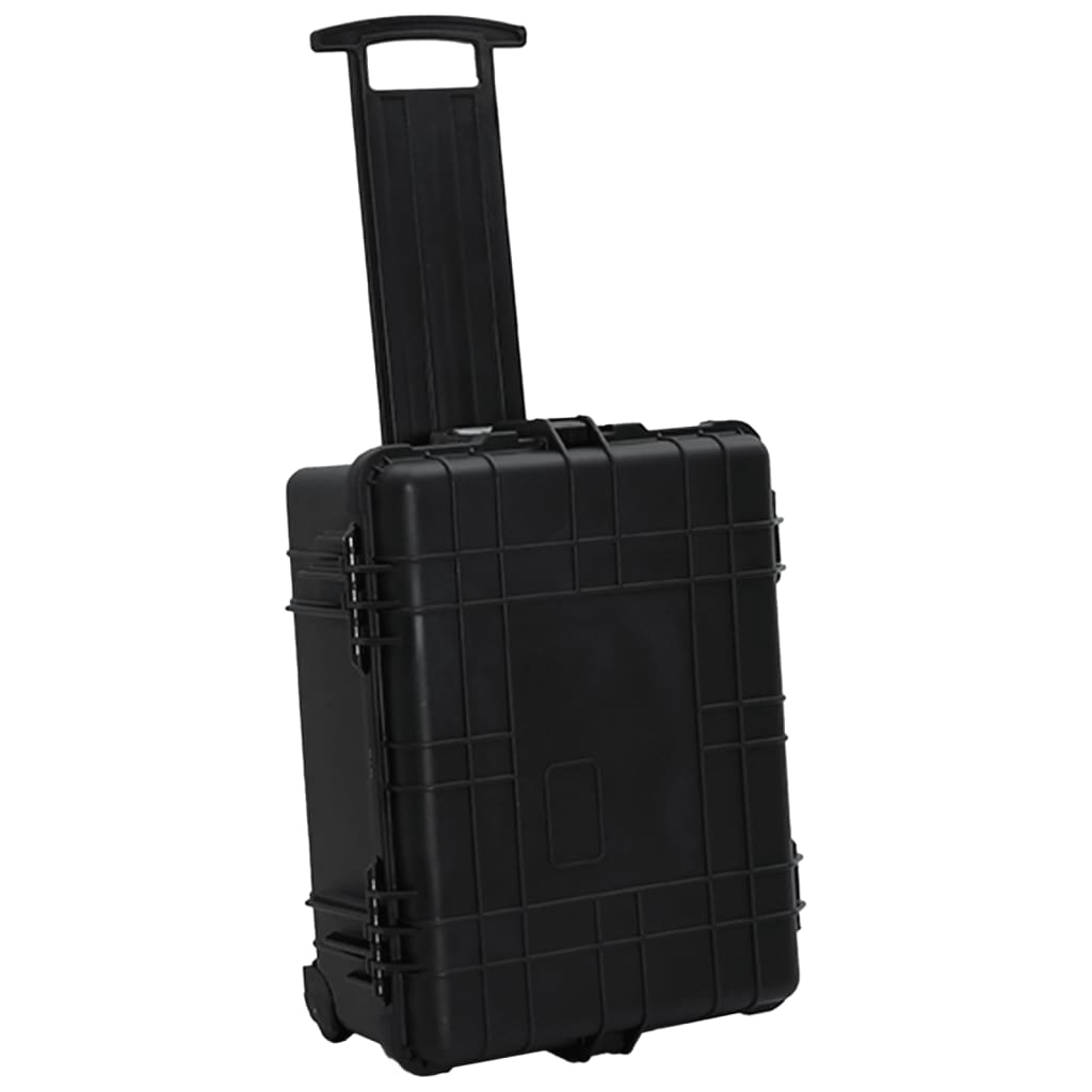 vidaXL Bagaj de zbor cu roți, negru, 58x45x27 cm, PP