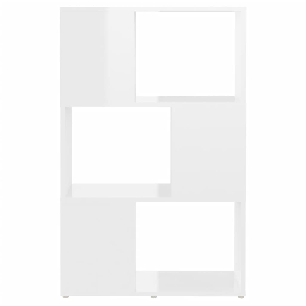 vidaXL Bibliotecă/Separator cameră, alb extralucios, 60x24x94 cm, PAL