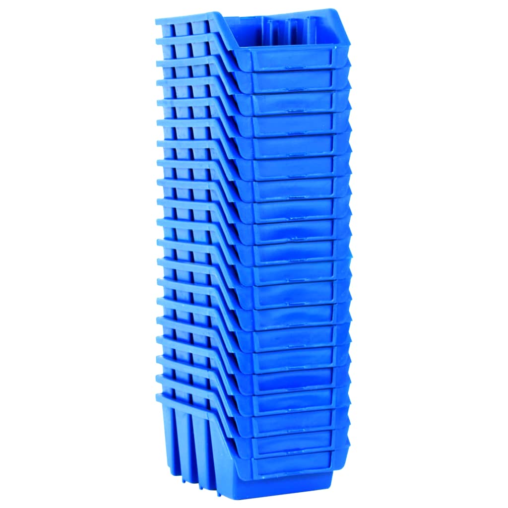 vidaXL Cutii de depozitare stivuibile, 20 buc., albastru, plastic