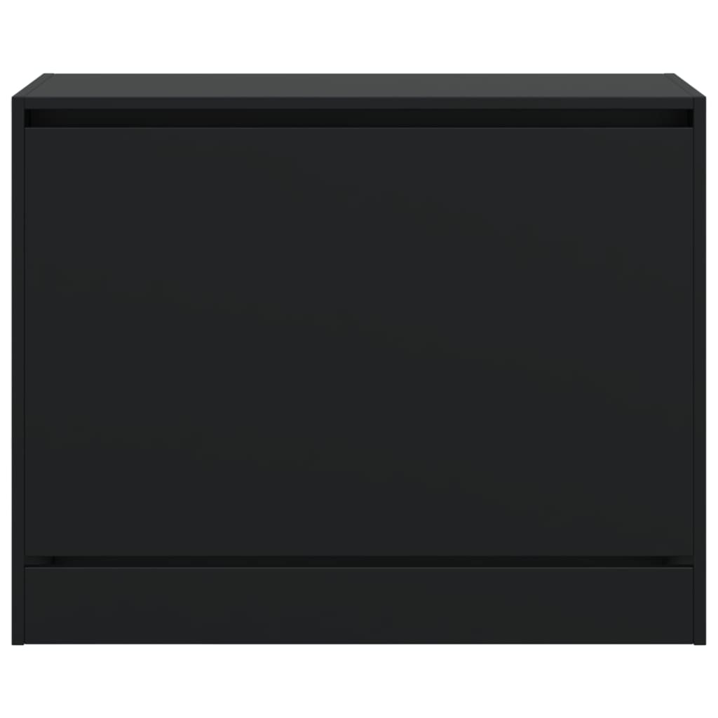 vidaXL Pantofar, negru, 80x34x63 cm, lemn compozit