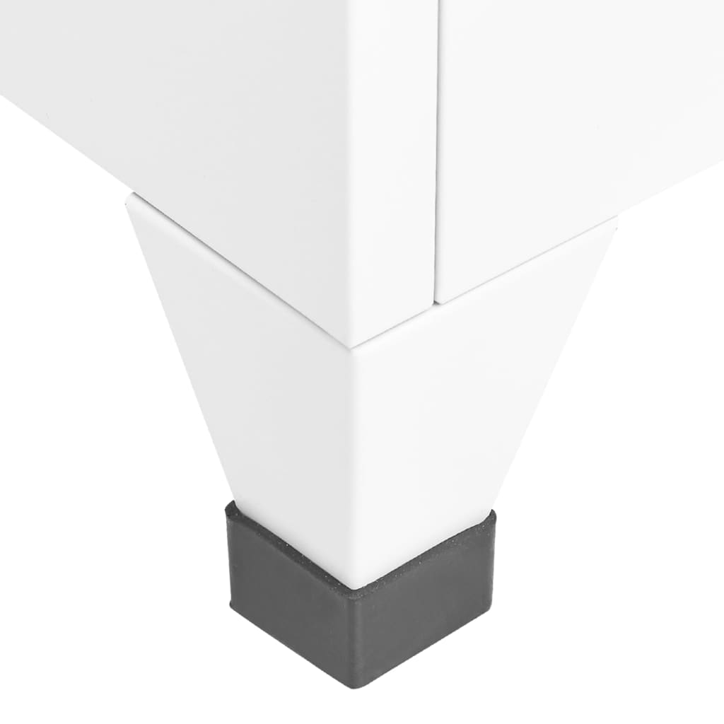 vidaXL Fișet, alb, 38x45x180 cm, oțel