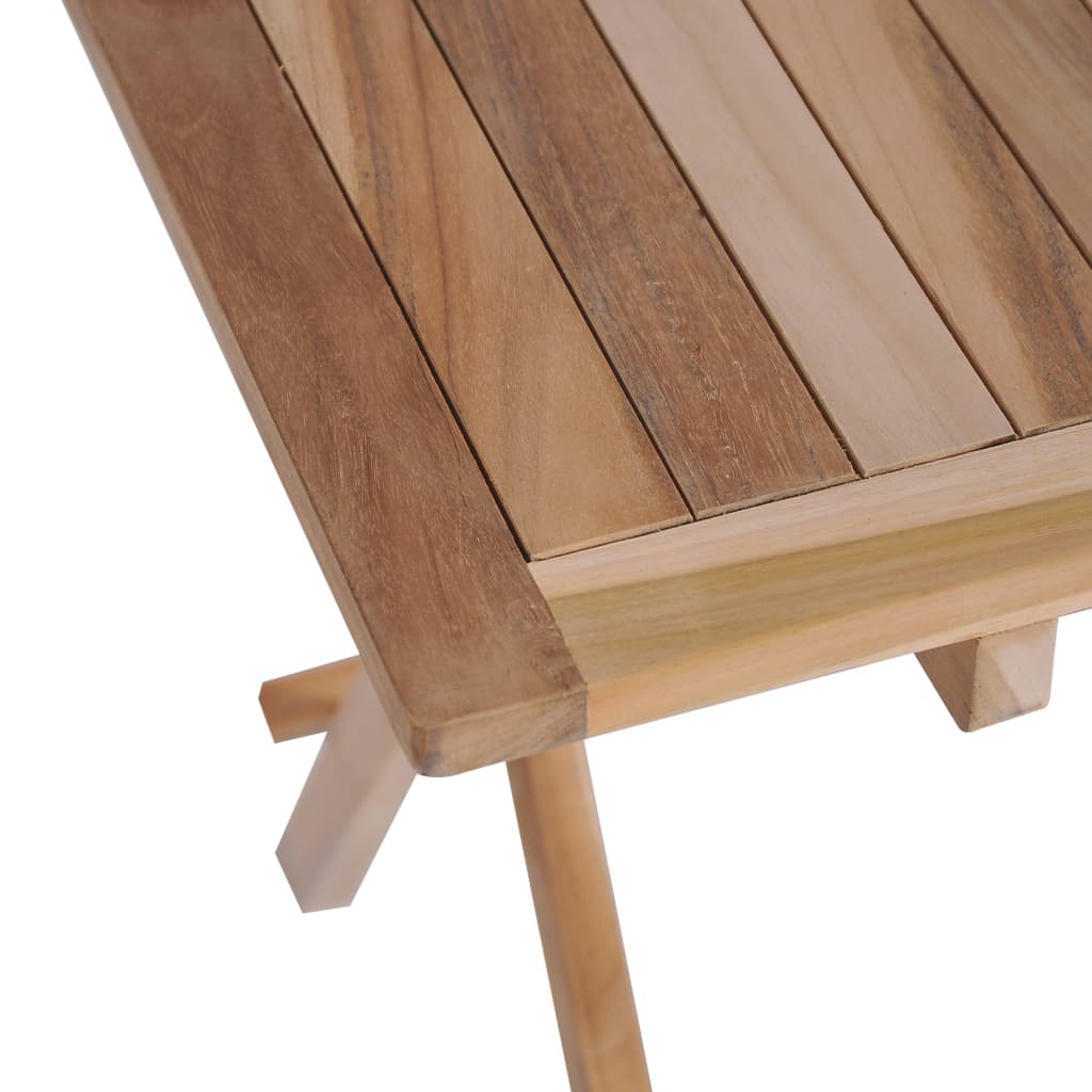 vidaXL Masă de bistro pliabilă, 60 x 60 x 65 cm, lemn masiv de tec