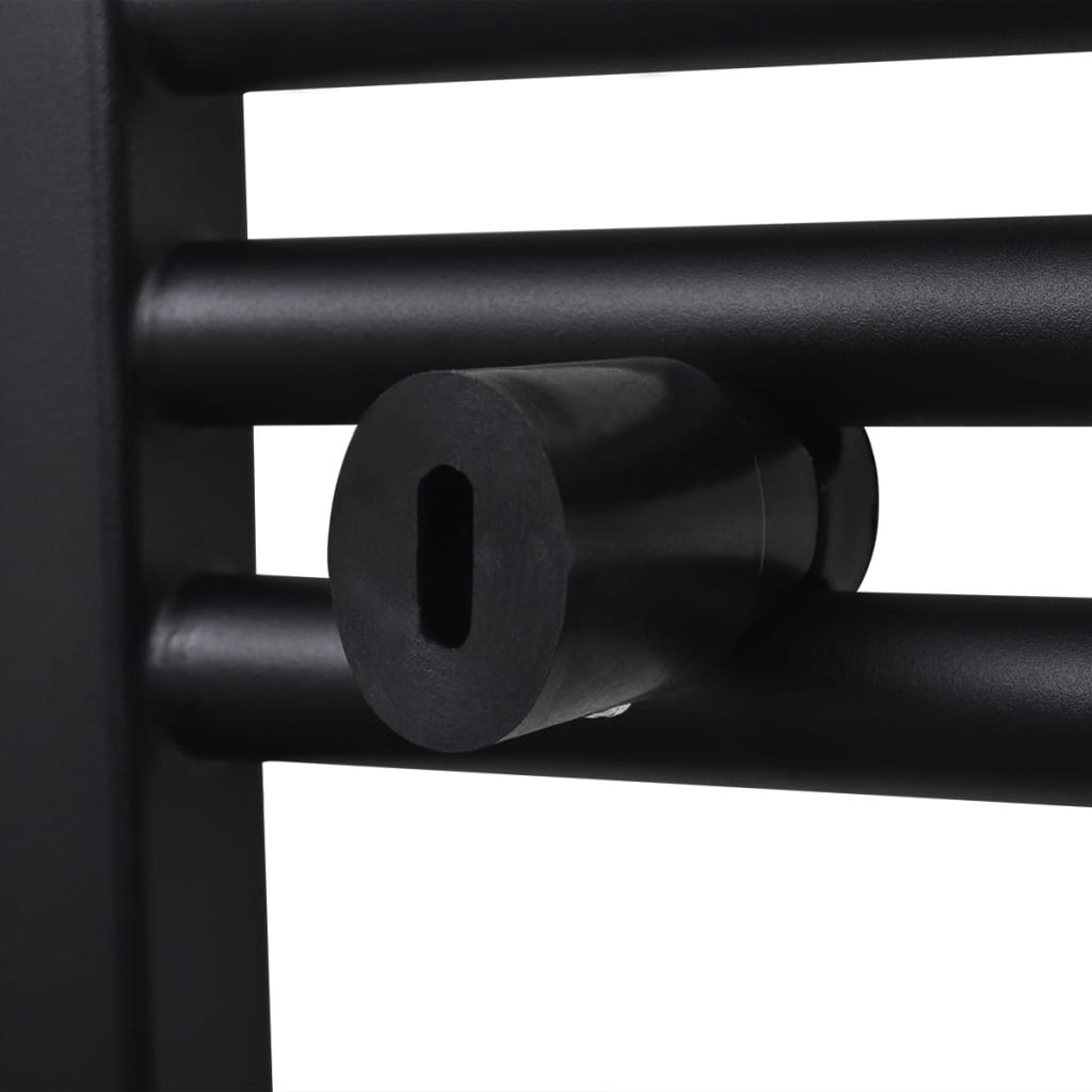 Radiator port-prosop încălzire baie, curbat, negru, 500 x 764 mm