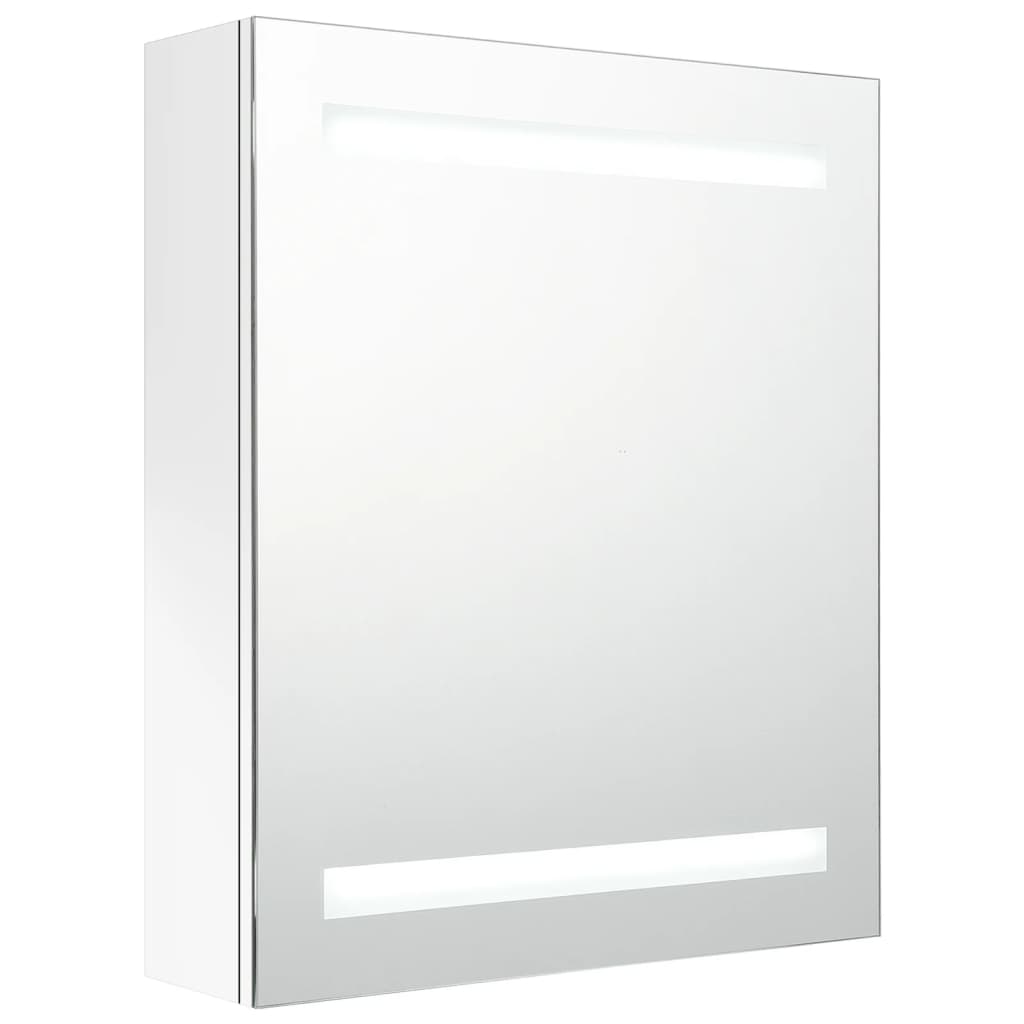 vidaXL Dulap de baie cu oglindă și LED alb strălucitor 50x14x60 cm