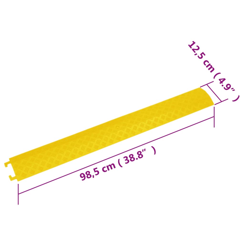 vidaXL Rampe de protecție pentru cabluri, 4 buc., galben, 98,5 cm
