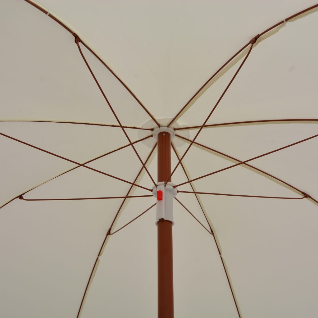 vidaXL Umbrelă de soare cu stâlp din oțel, nisipiu, 240 cm