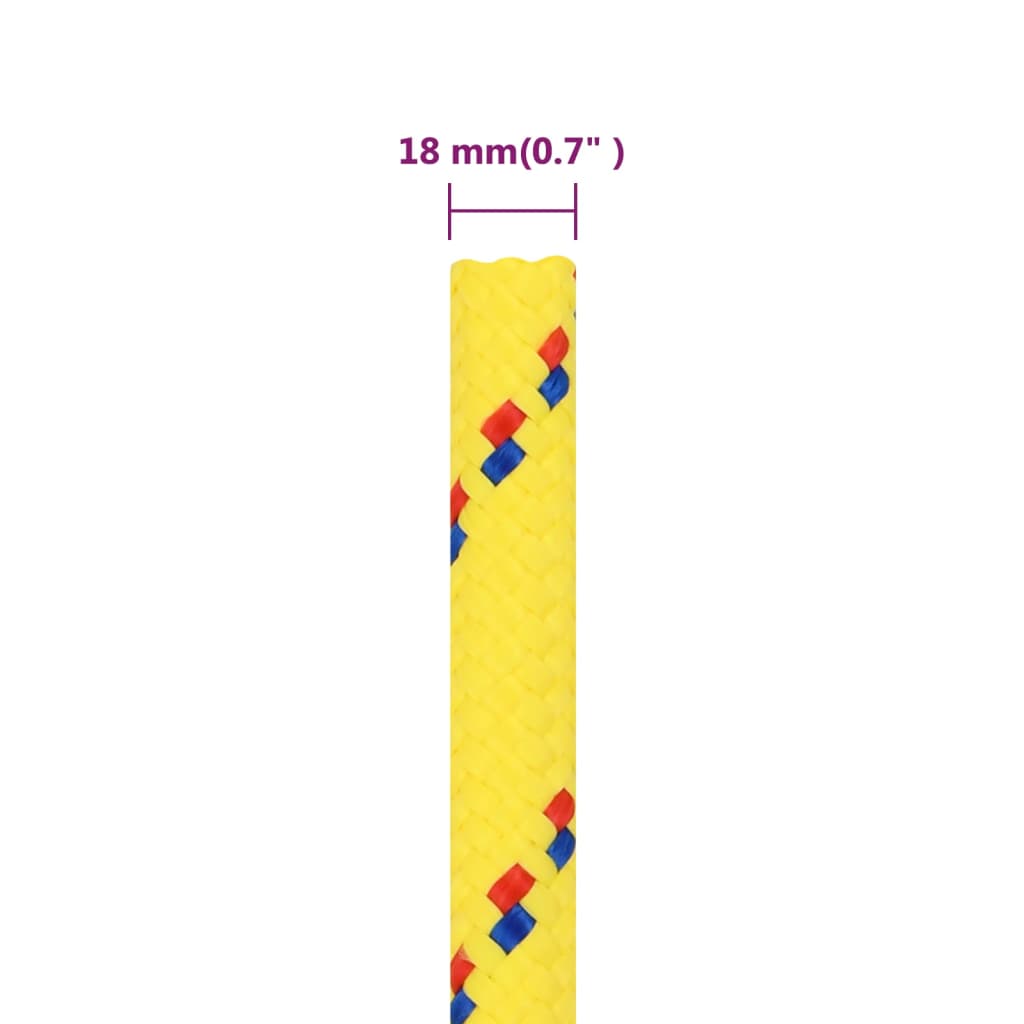 vidaXL Frânghie de barcă, galben, 18 mm, 25 m, polipropilenă