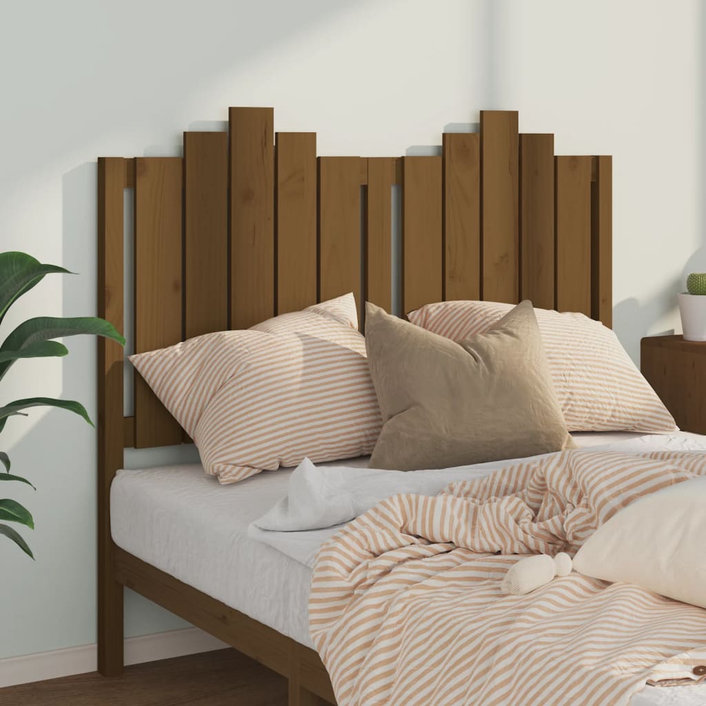 vidaXL Tăblie de pat, maro miere, 126x4x110 cm, lemn masiv de pin