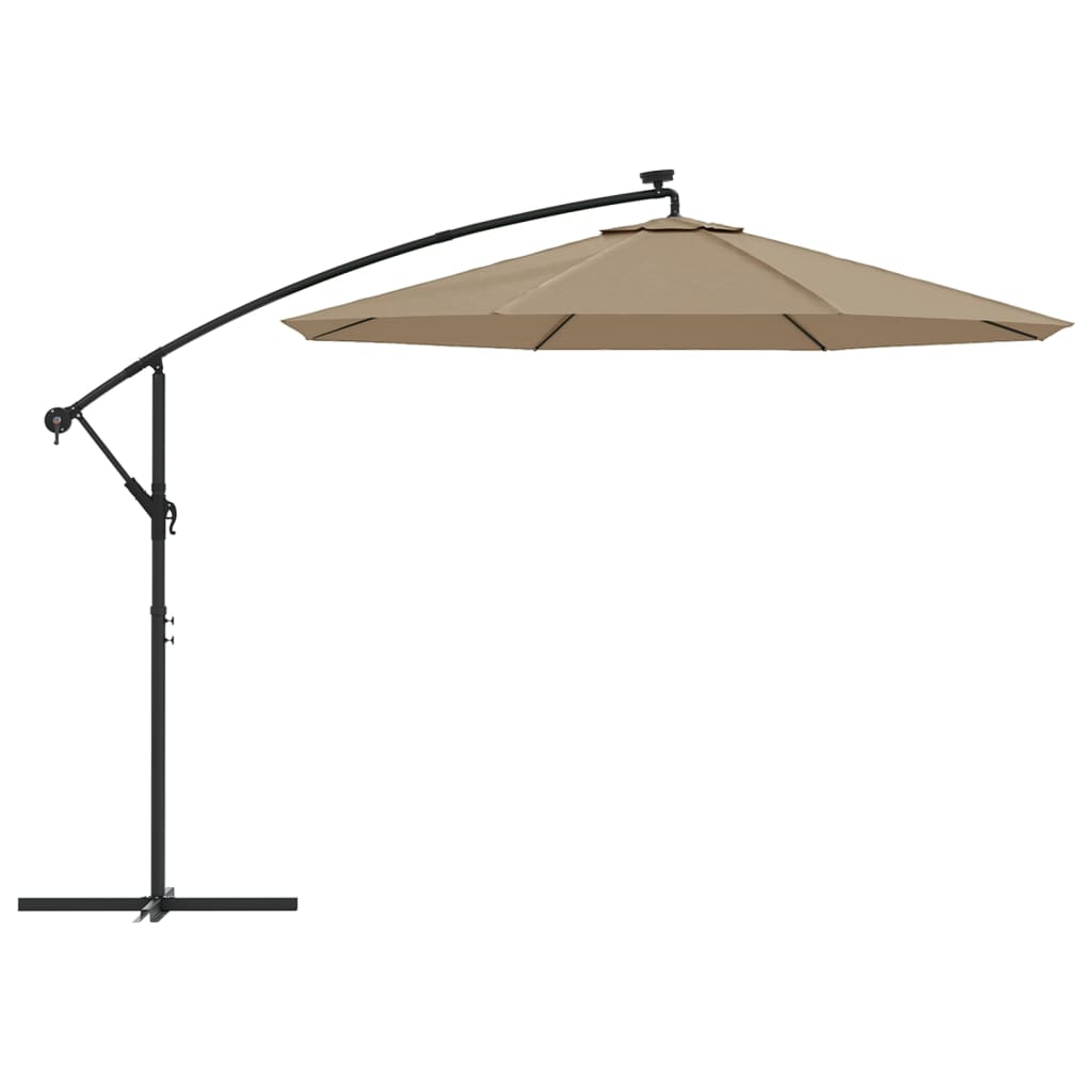vidaXL Pânză de schimb umbrelă de soare, gri taupe, 300 cm
