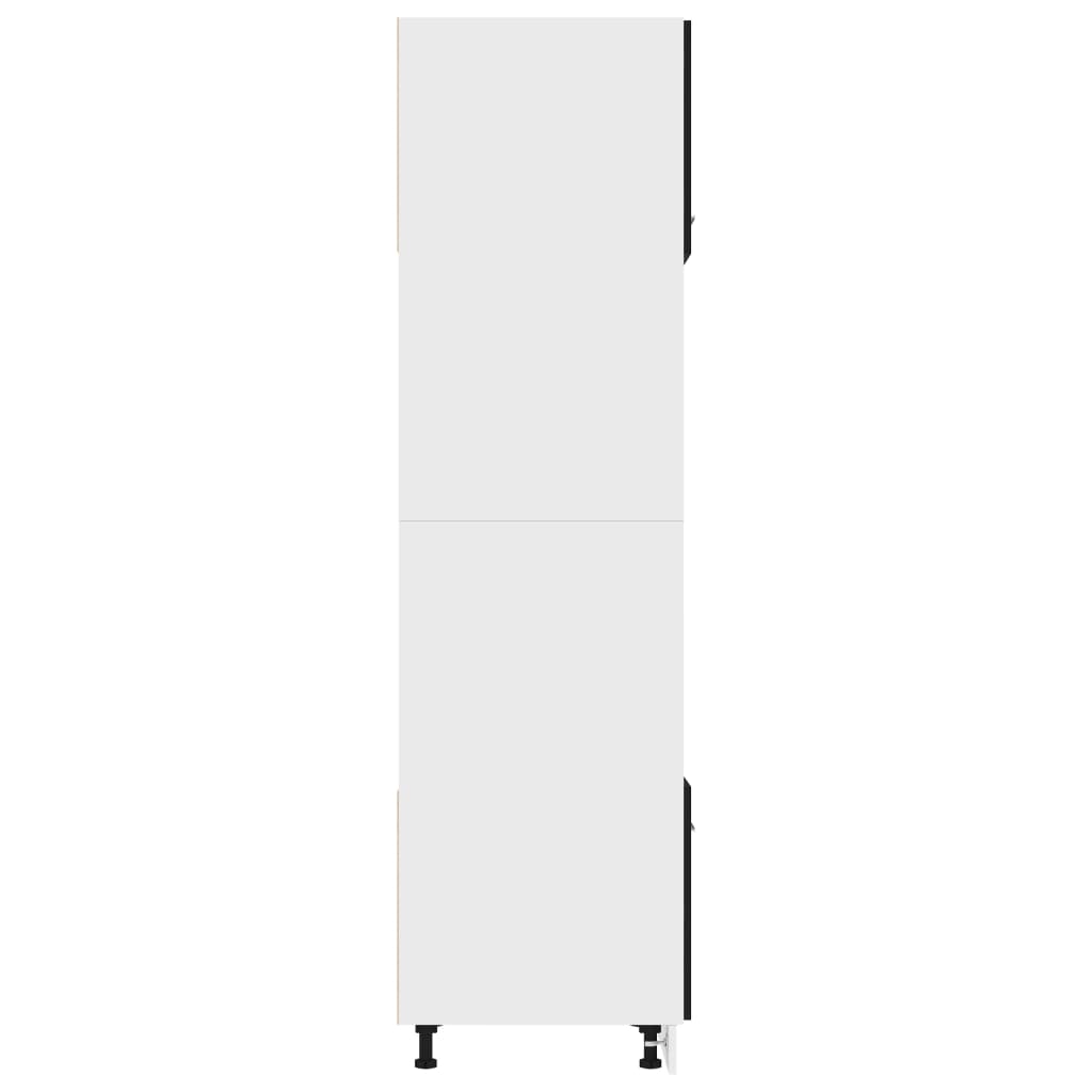 vidaXL Dulap cuptor microunde, negru, 60 x 57 x 207 cm, PAL